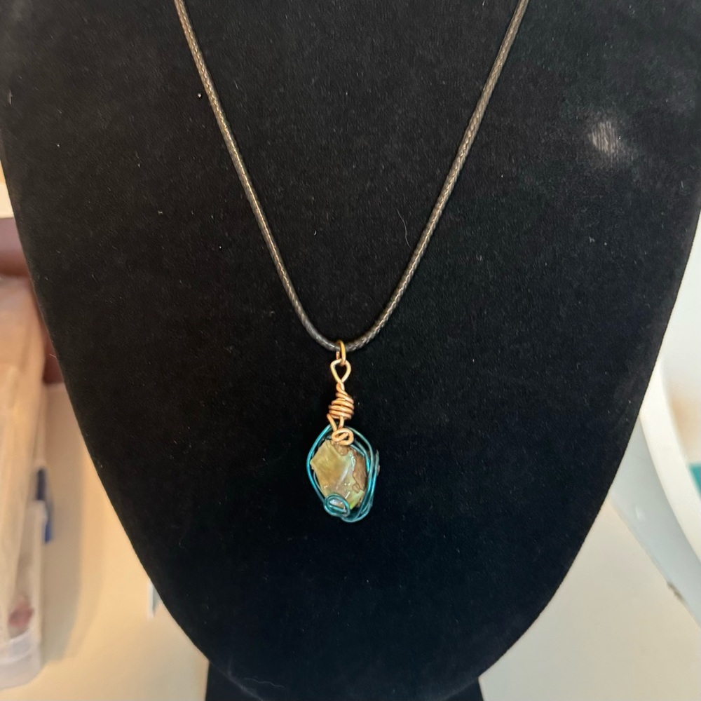 Colorful Rough Opal Necklace - Picture 3 of 9